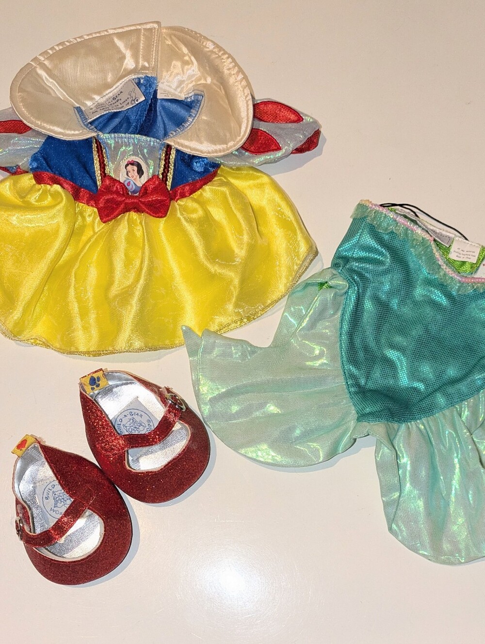 BABW Build A Bear Workshop Disney Snow White & Ariel Costumes